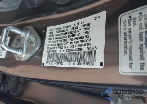 2011 Honda Cr-V Ex from USA, damaged, VIN 3CZRE3H55BG701345